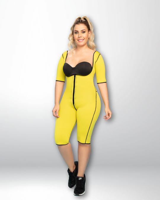 ENTERIZO NEOPRENO-414 -Negro / Amarillo